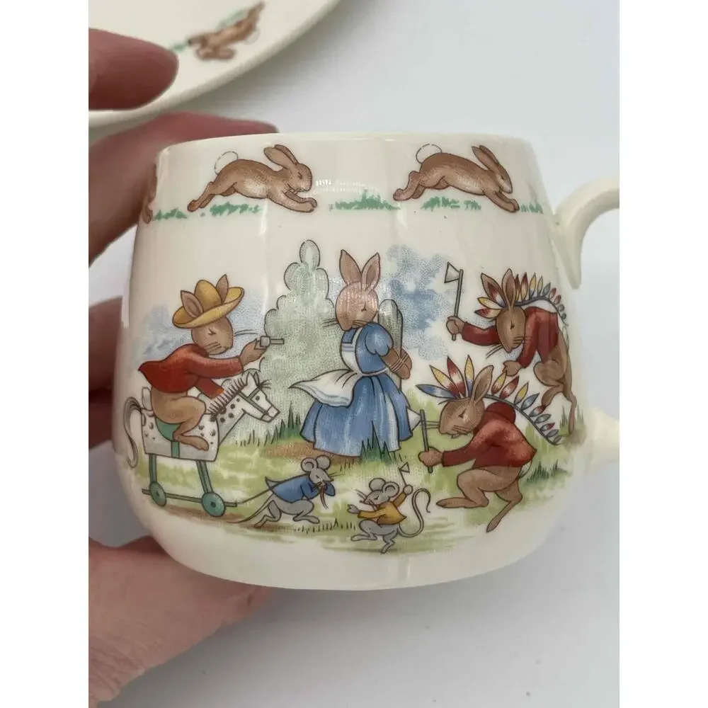 Ronald Daulton Bunnykins Plate Bowl Mug Peter Rabbit‎ Children's Vintage  Set